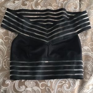 Over the shoulder crop top